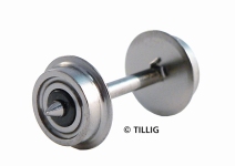 TILLIG 76901 - H0 Radsatz für 2-Leiter-Gleichstrombetrieb 9mm Scheibe